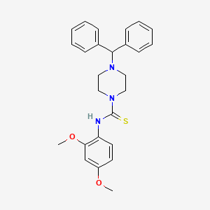 molecular formula C26H29N3O2S B3444902 N-(2,4-dimethoxyphenyl)-4-(diphenylmethyl)piperazine-1-carbothioamide 
