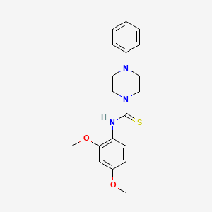 molecular formula C19H23N3O2S B3444926 N-(2,4-dimethoxyphenyl)-4-phenylpiperazine-1-carbothioamide 