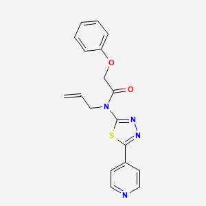 molecular formula C18H16N4O2S B3445103 N-Allyl-2-phenoxy-N-(5-pyridin-4-yl-[1,3,4]thiadiazol-2-yl)-acetamide 