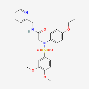 molecular formula C24H27N3O6S B3445117 N~2~-[(3,4-dimethoxyphenyl)sulfonyl]-N~2~-(4-ethoxyphenyl)-N-(pyridin-2-ylmethyl)glycinamide 