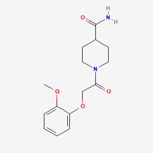 molecular formula C15H20N2O4 B3445149 1-[2-(2-Methoxyphenoxy)acetyl]piperidine-4-carboxamide 