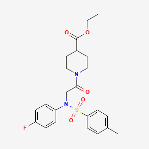 molecular formula C23H27FN2O5S B3445222 ethyl 1-[2-(4-fluoro-N-(4-methylphenyl)sulfonylanilino)acetyl]piperidine-4-carboxylate 
