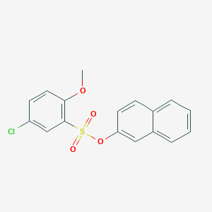 molecular formula C17H13ClO4S B344527 Naphthalen-2-yl 5-chloro-2-methoxybenzenesulfonate CAS No. 312526-10-6