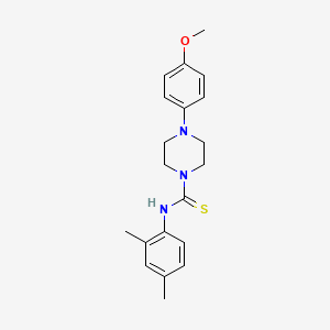 molecular formula C20H25N3OS B3445318 N-(2,4-DIMETHYLPHENYL)-4-(4-METHOXYPHENYL)TETRAHYDRO-1(2H)-PYRAZINECARBOTHIOAMIDE 