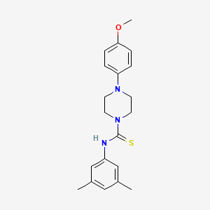 molecular formula C20H25N3OS B3445325 N-(3,5-DIMETHYLPHENYL)-4-(4-METHOXYPHENYL)TETRAHYDRO-1(2H)-PYRAZINECARBOTHIOAMIDE 