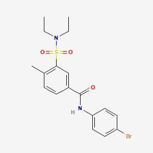 molecular formula C18H21BrN2O3S B3445374 N-(4-bromophenyl)-3-(diethylsulfamoyl)-4-methylbenzamide 