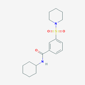 molecular formula C18H26N2O3S B3445392 N-cyclohexyl-3-(piperidin-1-ylsulfonyl)benzamide 
