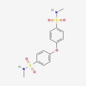 molecular formula C14H16N2O5S2 B3445401 Methyl[(4-{4-[(methylamino)sulfonyl]phenoxy}phenyl)sulfonyl]amine 