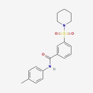 molecular formula C19H22N2O3S B3445455 3-(Piperidine-1-sulfonyl)-N-p-tolyl-benzamide 