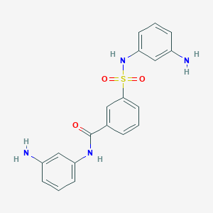 molecular formula C19H18N4O3S B3445462 N-(3-aminophenyl)-3-[(3-aminophenyl)sulfamoyl]benzamide 