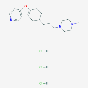 molecular formula C19H30Cl3N3O B034455 8-[3-(4-Methyl-1-piperazinyl)propyl]-6,7,8,9-tetrahydro[1]benzofuro[3,2-c]pyridine trihydrochloride CAS No. 100427-91-6