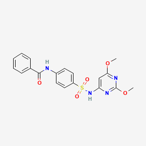 molecular formula C19H18N4O5S B3445524 N-{4-[(2,6-dimethoxypyrimidin-4-yl)sulfamoyl]phenyl}benzamide 