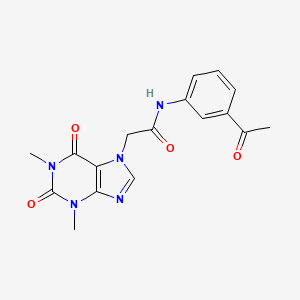 molecular formula C17H17N5O4 B3445630 N-(3-acetylphenyl)-2-(1,3-dimethyl-2,6-dioxo-2,3,6,7-tetrahydro-1H-purin-7-yl)acetamide 