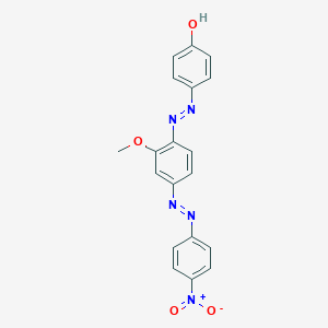 molecular formula C19H15N5O4 B034457 Phenol, 4-[[2-methoxy-4-[(4-nitrophenyl)azo]phenyl]azo]- CAS No. 19800-42-1