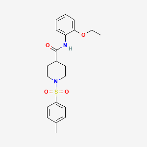 molecular formula C21H26N2O4S B3445905 N-(2-ETHOXYPHENYL)-1-(4-METHYLBENZENESULFONYL)PIPERIDINE-4-CARBOXAMIDE 