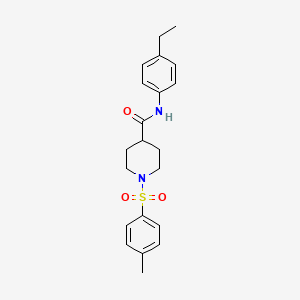 molecular formula C21H26N2O3S B3445914 N-(4-Ethylphenyl)-1-(4-methylbenzenesulfonyl)piperidine-4-carboxamide 