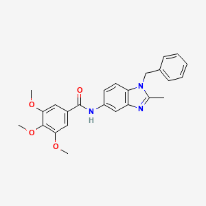 molecular formula C25H25N3O4 B3445977 N-(1-BENZYL-2-METHYL-1H-1,3-BENZODIAZOL-5-YL)-3,4,5-TRIMETHOXYBENZAMIDE 