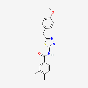 molecular formula C19H19N3O2S B3446003 N-{5-[(4-METHOXYPHENYL)METHYL]-1,3,4-THIADIAZOL-2-YL}-3,4-DIMETHYLBENZAMIDE 