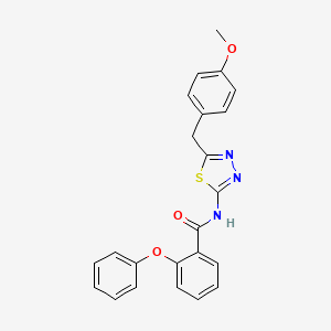 molecular formula C23H19N3O3S B3446043 N-{5-[(4-METHOXYPHENYL)METHYL]-1,3,4-THIADIAZOL-2-YL}-2-PHENOXYBENZAMIDE 