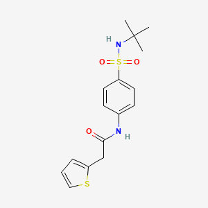 molecular formula C16H20N2O3S2 B3446089 N-[4-(tert-butylsulfamoyl)phenyl]-2-(thiophen-2-yl)acetamide 