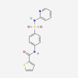 molecular formula C16H13N3O3S2 B3446191 N-[4-(pyridin-2-ylsulfamoyl)phenyl]thiophene-2-carboxamide 