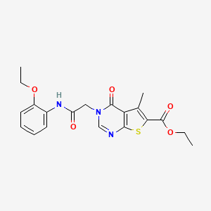 molecular formula C20H21N3O5S B3446256 Ethyl 3-[2-(2-ethoxyanilino)-2-oxoethyl]-5-methyl-4-oxothieno[2,3-d]pyrimidine-6-carboxylate 
