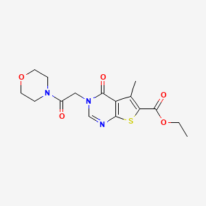 molecular formula C16H19N3O5S B3446274 Ethyl 5-methyl-3-(2-morpholin-4-yl-2-oxoethyl)-4-oxothieno[2,3-d]pyrimidine-6-carboxylate 
