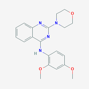 molecular formula C20H22N4O3 B3446438 N-(2,4-dimethoxyphenyl)-2-(morpholin-4-yl)quinazolin-4-amine 