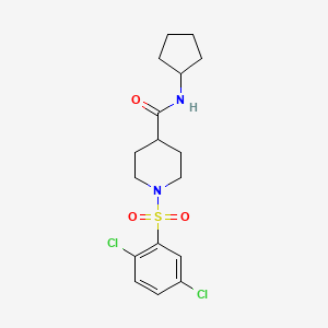 molecular formula C17H22Cl2N2O3S B3446540 N-cyclopentyl-1-(2,5-dichlorophenyl)sulfonylpiperidine-4-carboxamide 