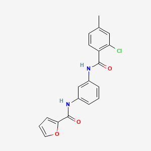 molecular formula C19H15ClN2O3 B3446549 N-[3-[(2-chloro-4-methylbenzoyl)amino]phenyl]furan-2-carboxamide 
