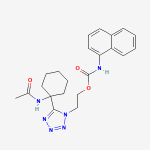 molecular formula C22H26N6O3 B3446641 2-[5-(1-acetamidocyclohexyl)tetrazol-1-yl]ethyl N-naphthalen-1-ylcarbamate 