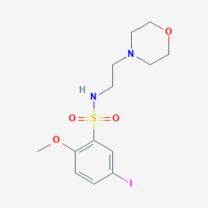 molecular formula C13H19IN2O4S B344665 5-iodo-2-methoxy-N-(2-morpholin-4-ylethyl)benzenesulfonamide CAS No. 433944-39-9