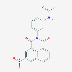 molecular formula C20H13N3O5 B3446674 N-[3-(5-nitro-1,3-dioxobenzo[de]isoquinolin-2-yl)phenyl]acetamide 