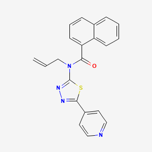molecular formula C21H16N4OS B3446697 N-(prop-2-en-1-yl)-N-[5-(pyridin-4-yl)-1,3,4-thiadiazol-2-yl]naphthalene-1-carboxamide 