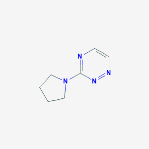 molecular formula C7H10N4 B034467 3-(Pyrrolidin-1-yl)-1,2,4-triazine CAS No. 110829-36-2
