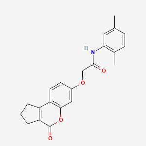 molecular formula C22H21NO4 B3446851 N~1~-(2,5-dimethylphenyl)-2-[(4-oxo-1,2,3,4-tetrahydrocyclopenta[c]chromen-7-yl)oxy]acetamide 