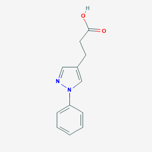 molecular formula C12H12N2O2 B034469 3-(1-phenyl-1H-pyrazol-4-yl)propanoic acid CAS No. 100142-73-2