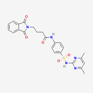 molecular formula C24H23N5O5S B3446907 N-(4-{[(4,6-dimethylpyrimidin-2-yl)amino]sulfonyl}phenyl)-4-(1,3-dioxobenzo[c] azolidin-2-yl)butanamide 