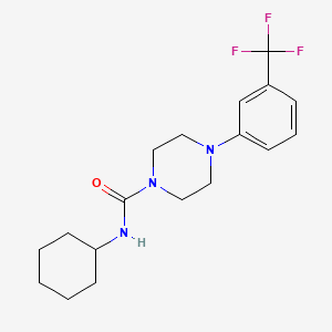 molecular formula C18H24F3N3O B3446922 N-cyclohexyl-4-[3-(trifluoromethyl)phenyl]piperazine-1-carboxamide 