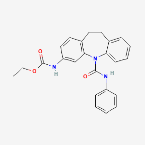 molecular formula C24H23N3O3 B3446993 ETHYL N-[5-(ANILINOCARBONYL)-10,11-DIHYDRO-5H-DIBENZO[B,F]AZEPIN-3-YL]CARBAMATE 