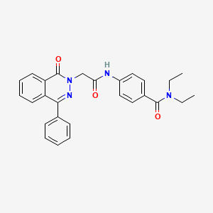 molecular formula C27H26N4O3 B3447011 N,N-DIETHYL-4-[2-(1-OXO-4-PHENYL-1,2-DIHYDROPHTHALAZIN-2-YL)ACETAMIDO]BENZAMIDE 