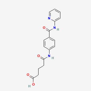molecular formula C17H17N3O4 B3447033 5-Oxo-5-[4-(pyridin-2-ylcarbamoyl)anilino]pentanoic acid 