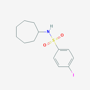 molecular formula C13H18INO2S B344734 Cycloheptyl[(4-iodophenyl)sulfonyl]amine CAS No. 1136874-86-6