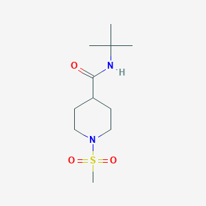 molecular formula C11H22N2O3S B3447375 n-(Tert-butyl)-1-(methylsulfonyl)piperidine-4-carboxamide 