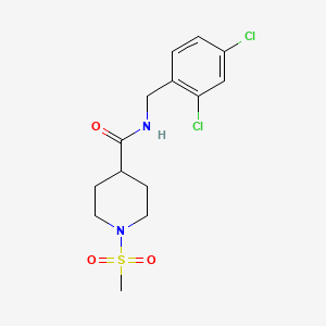 molecular formula C14H18Cl2N2O3S B3447378 N-(2,4-dichlorobenzyl)-1-(methylsulfonyl)piperidine-4-carboxamide 