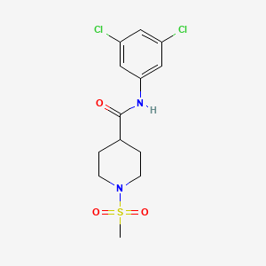 molecular formula C13H16Cl2N2O3S B3447384 N-(3,5-dichlorophenyl)-1-(methylsulfonyl)piperidine-4-carboxamide 