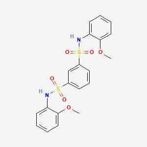molecular formula C20H20N2O6S2 B3447506 N1,N3-BIS(2-METHOXYPHENYL)BENZENE-1,3-DISULFONAMIDE 