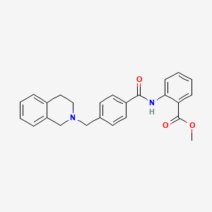 molecular formula C25H24N2O3 B3447628 methyl 2-[[4-(3,4-dihydro-1H-isoquinolin-2-ylmethyl)benzoyl]amino]benzoate 