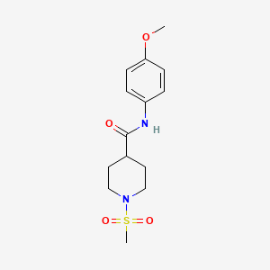 molecular formula C14H20N2O4S B3447714 N-(4-methoxyphenyl)-1-(methylsulfonyl)piperidine-4-carboxamide 