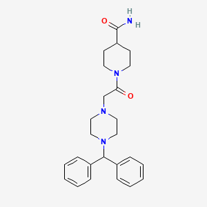 molecular formula C25H32N4O2 B3447779 1-{[4-(Diphenylmethyl)piperazin-1-yl]acetyl}piperidine-4-carboxamide 